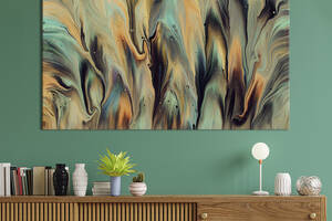Картина абстракция для офиса KIL Art Разводы пастельных оттенков 75x50 см (1117-1)