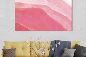 Картина абстракция для офиса KIL Art Розовый градиент на белом 75x50 см (1211-1)