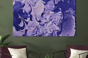 Картина абстракция для офиса KIL Art Сине-фиолетовый градиент 51x34 см (1130-1)