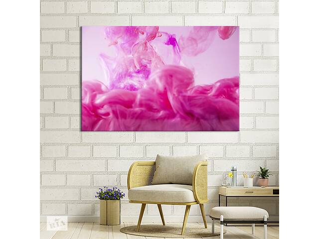 Картина абстракция для офиса KIL Art Ярко-розовый градиент 75x50 см (1149-1)