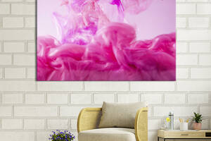 Картина абстракция для офиса KIL Art Ярко-розовый градиент 122x81 см (1149-1)