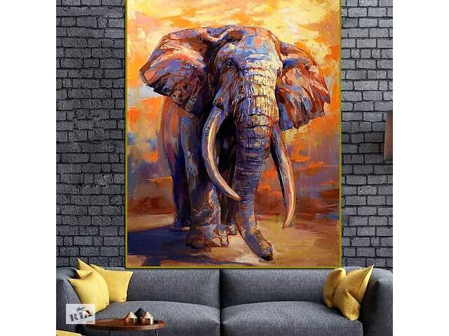 Картина ArtSale anml0007 слон 60 х 80 см