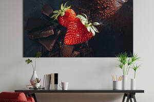 Картина для кухни KIL Art Клубника с шоколадом 122x81 см (1573-1)