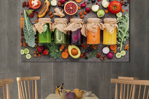 Картина для кухни KIL Art Консервированные овощи и фрукты 122x81 см (1562-1)