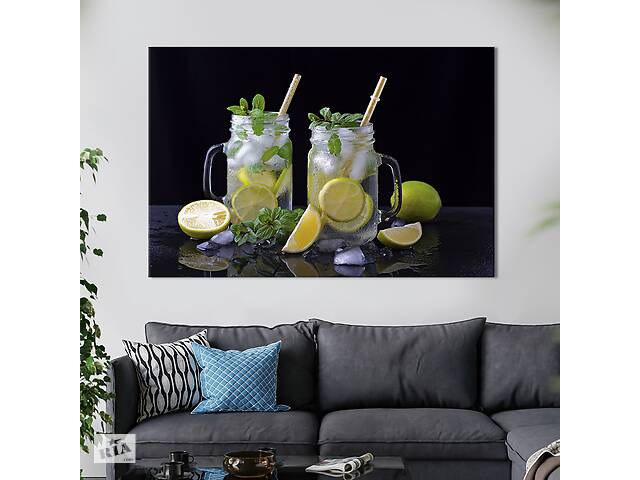 Картина для кухни KIL Art Лимонады с мятой и цитрусом 122x81 см (1614-1)