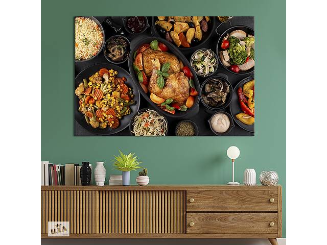Картина для кухни KIL Art Мясные картофельные и овощные блюда 51x34 см (1640-1)