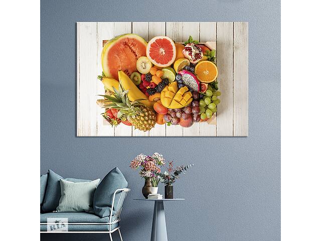 Картина для кухни KIL Art Набор разнообразных фруктов 75x50 см (1630-1)