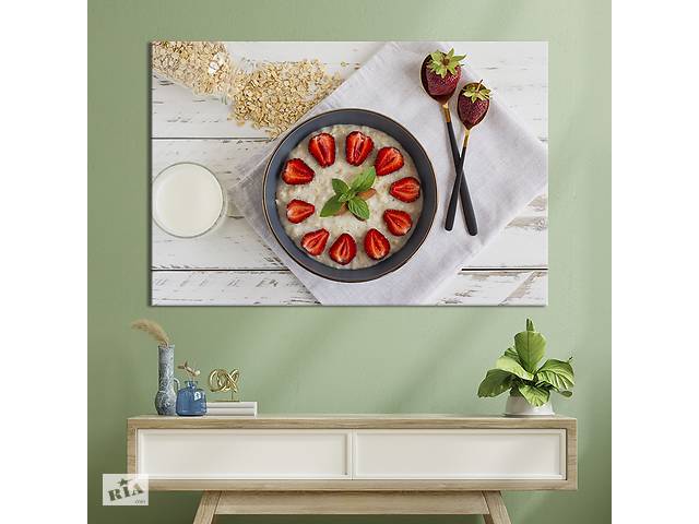 Картина для кухни KIL Art Овсяная каша с клубникой 75x50 см (1606-1)