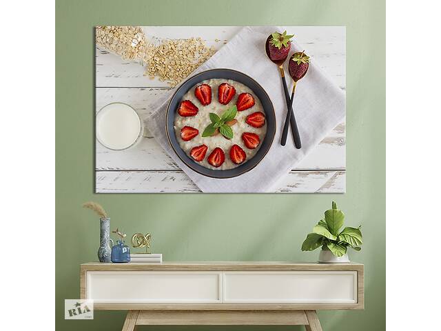 Картина для кухни KIL Art Овсяная каша с клубникой 122x81 см (1606-1)