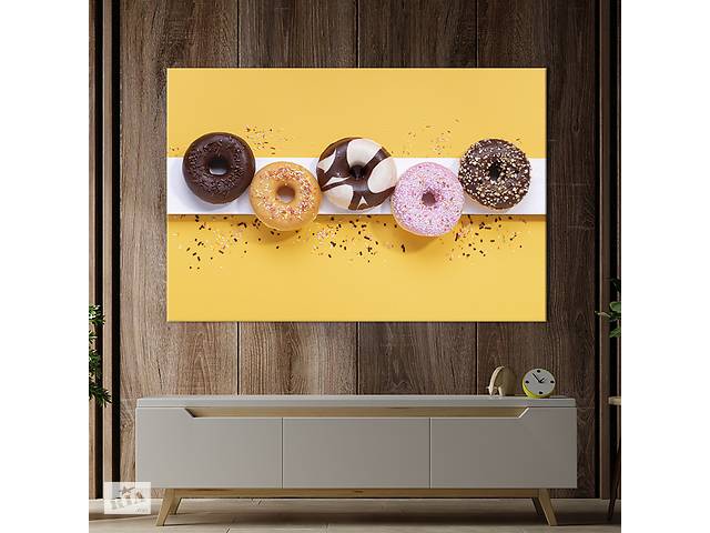 Картина для кухни KIL Art Разнообразные сладкие пончики 122x81 см (1576-1)