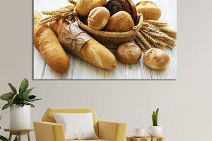 Картина для кухни KIL Art Свежий хлеб и булочки 75x50 см (1534-1)