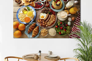 Картина для кухни KIL Art Сытный завтрак с множеством блюд 51x34 см (1547-1)