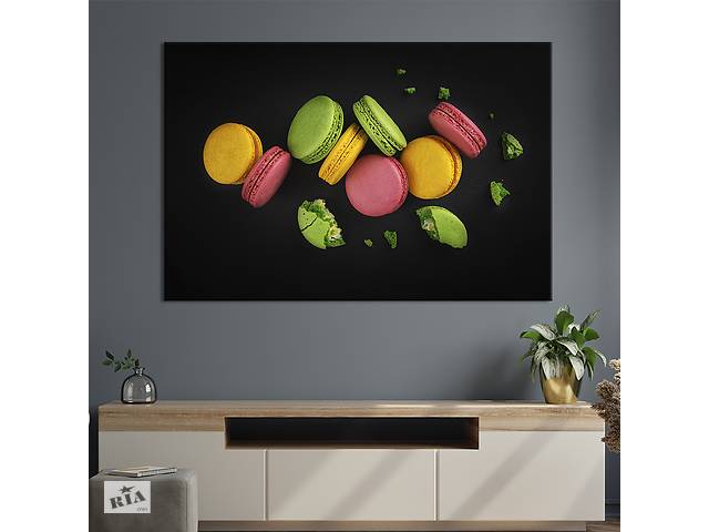 Картина для кухни KIL Art Тонкие разноцветные макаруны 51x34 см (1603-1)