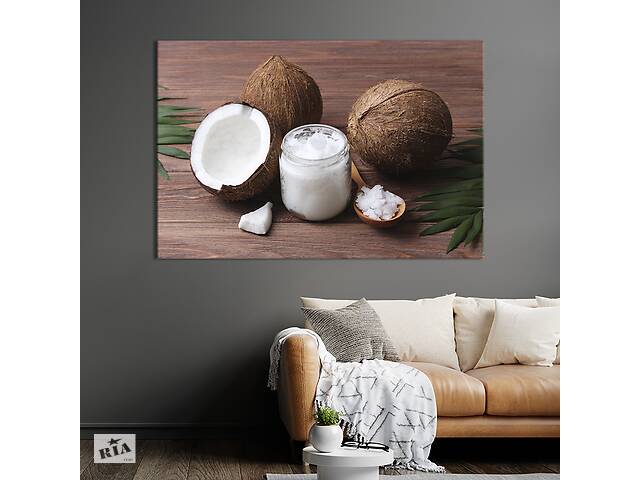 Картина для кухни KIL Art Цельный и расколотый кокос 75x50 см (1553-1)