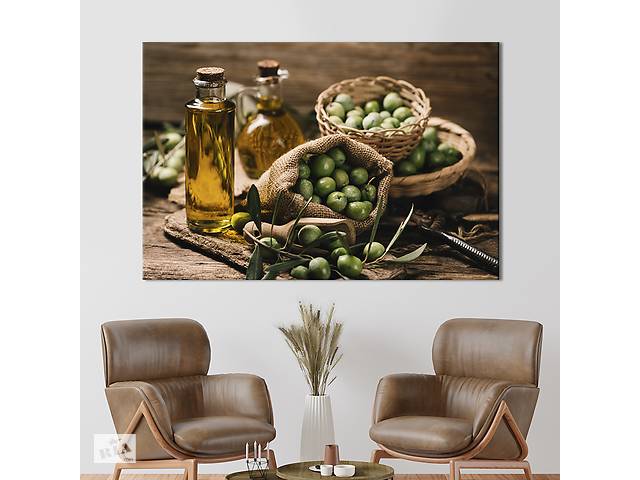 Картина для кухни KIL Art Зеленые собранные оливки 51x34 см (1607-1)