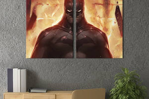Картина диптих на холсте KIL Art для интерьера в гостиную спальню The Dark Knight 111x81 см (688-2)