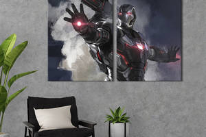 Картина диптих на холсте KIL Art для интерьера в гостиную спальню Супергерой Marvel Воитель 111x81 см (763-2)
