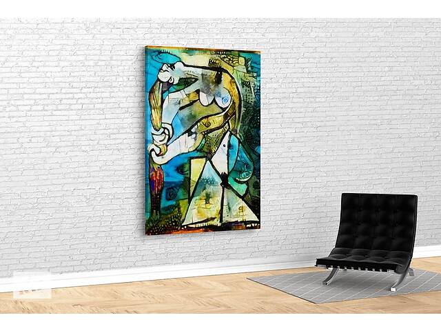 Картина KIL Art для интерьера в гостиную спальню Абстрактная женщина 80x54 см (453)