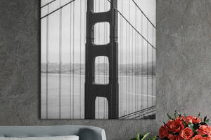 Картина KIL Art для интерьера в гостиную спальню Архитектура - Мостовые опоры 50x38 см (P0402)