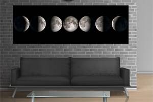 Картина KIL Art для интерьера в гостиную спальню Фазы луны 51x34 см (433)