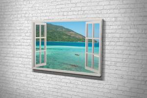Картина KIL Art для интерьера в гостиную спальню Голубая лагуна 51x34 см (608