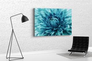 Картина KIL Art для интерьера в гостиную спальню Голубой цветок 80x54 см (647