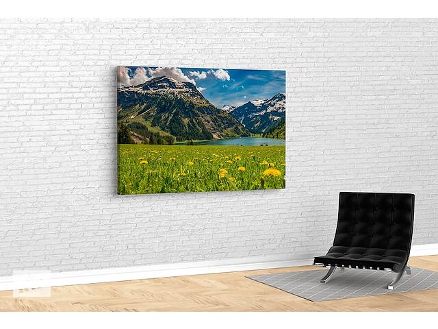 Картина KIL Art для интерьера в гостиную спальню Горный пейзаж 80x54 см (702)