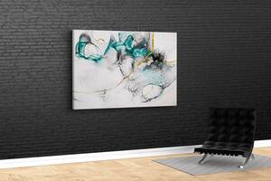 Картина KIL Art для интерьера в гостиную спальню Мраморная абстракция 80x54 см (605)