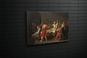 Картина KIL Art для интерьера в гостиную спальню Смерть Сократа полотно 80x54 см (477