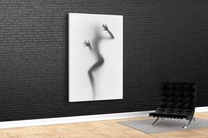 Картина KIL Art для интерьера в гостиную спальню Силуэт девушки 80x54 см (457