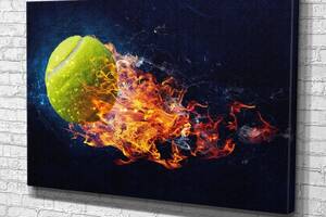 Картина KIL Art для интерьера в гостиную спальню Теннисный мяч 80x54 см (843)