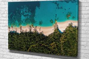 Картина KIL Art для интерьера в гостиную спальню Тропический пляж 80x54 см (808)