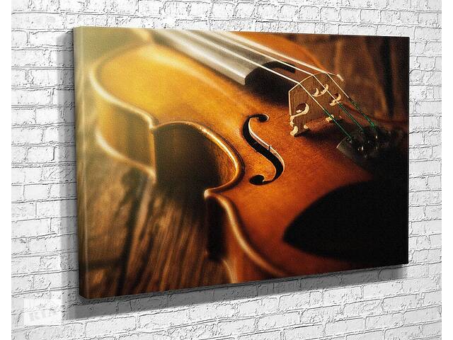 Картина KIL Art для интерьера в гостиную спальню Винтажная скрипка 80x54 см (851)