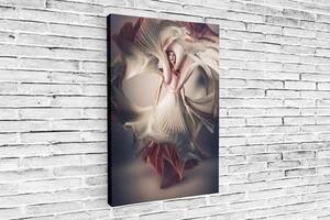 Картина KIL Art для интерьера в гостиную спальню Женщина в белом платье 80x54 см (462)