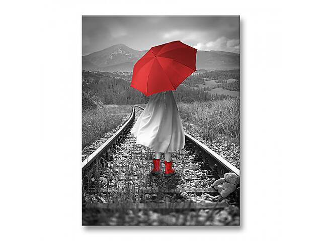 Картина Malevich Store Девочка с красным зонтиком 75x100 см (P0500)