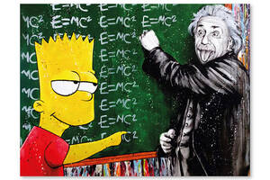 Картина Malevich Store Эйнштейн и Барт 30x40 см (P0482)