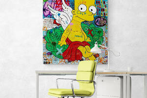 Картина на холсте Барт Симпсон Джисбар HolstPrint RK0752 размер 60 x 90 см
