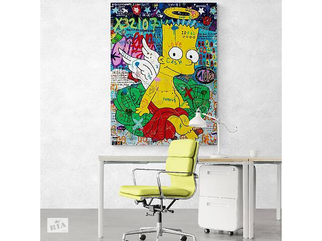 Картина на холсте Барт Симпсон Джисбар HolstPrint RK0752 размер 60 x 90 см