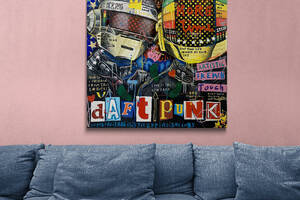 Картина на холсте Daft Punk HolstPrint RK0075 размер 50 x 70 см