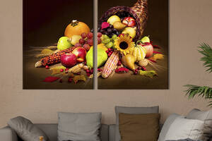 Картина на холсте для интерьера KIL Art диптих Осенний натюрморт 111x81 см (273-2)