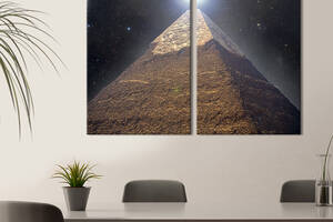 Картина на холсте для интерьера KIL Art диптих Пирамида фараона в Гизе 165x122 см (507-2)