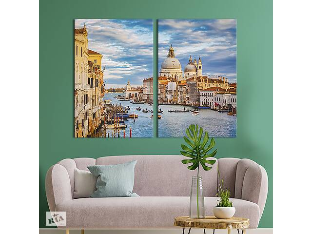Картина на холсте для интерьера KIL Art диптих Сказочная Венеция 165x122 см (393-2)