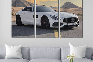 Картина на холсте для интерьера KIL Art диптих Стильный Mercedes-Benz 111x81 см (126-2)