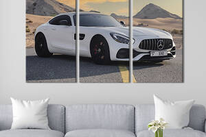 Картина на холсте для интерьера KIL Art диптих Стильный Mercedes-Benz 71x51 см (126-2)