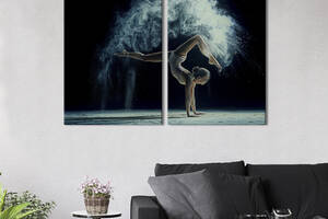 Картина на холсте для интерьера KIL Art диптих Утонченная гимнастка 111x81 см (484-2)