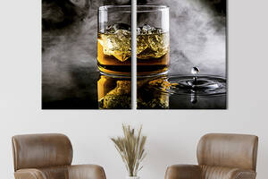 Картина на холсте для интерьера KIL Art диптих Виски и туман 111x81 см (307-2)