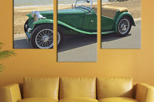 Картина на холсте для интерьера KIL Art Спортивный автомобиль MG T-type 141x90 см (99-32)