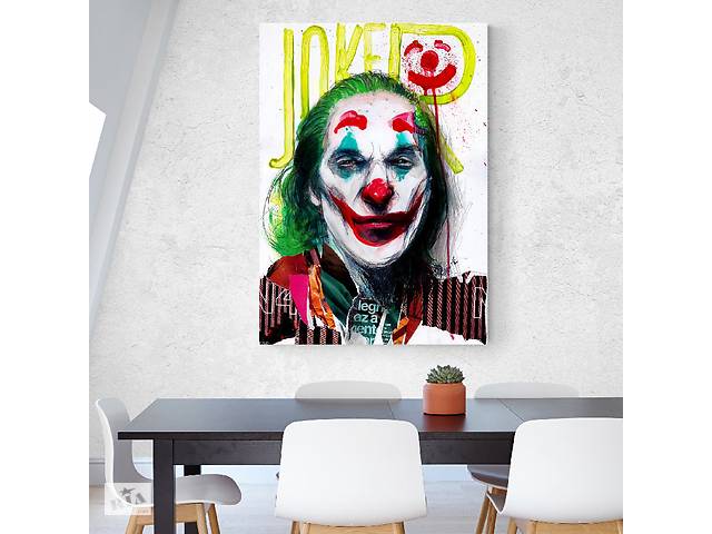 Картина на холсте Джокер поп арт HolstPrint RK0774 размер 60 x 90 см