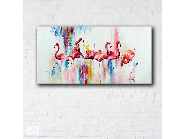 Картина на холсте Flamingo Art 50x100см SKL89-313650