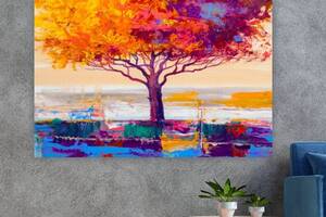 Картина на холсте KIL Art Абстрактное дерево 122x81 см (382)